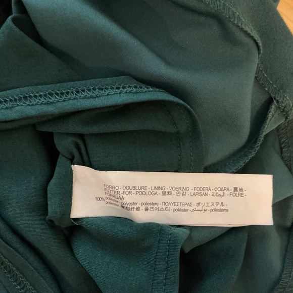 Zara Green Pencil Sheath Dress Size Medium 3/4 Sleeve Size 8 Bodycon - Picture 7 of 13